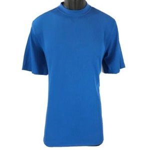 LOG-IN UOMO Dressy T-Shirt Royal Blue for Men Crew Neck Sizes S or 3XL